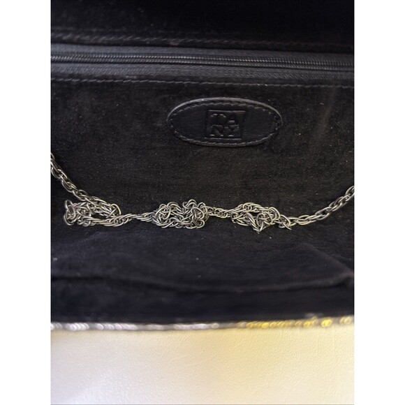 Todd Anthony Metallic Evening Bag Embossed Snakeskin Convertible Clutch Purse - Picture 10 of 11